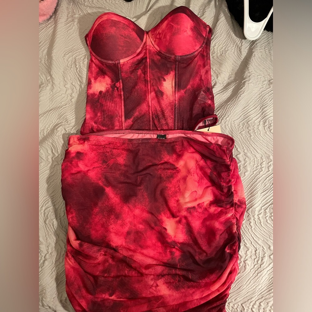 Tie dye bustier set- shein